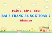 Bài 5 trang 36 SGK Toán 7 tập 2 Chân trời sáng tạo